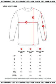 Budak Baek Malaysia Long Sleeve Tshirt Size Guide