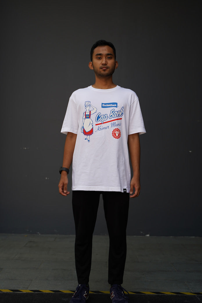 Budak Baek Malaysia Krimer Manis White Tshirt Front