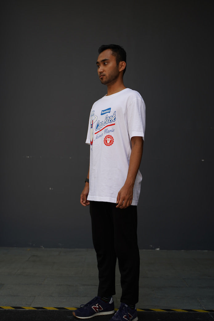 Budak Baek Malaysia Krimer Manis White Tshirt Side