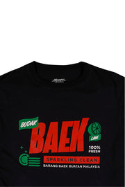 Budak Baek Malaysia Sparkling Baek Black Tshirt Front Flatlay